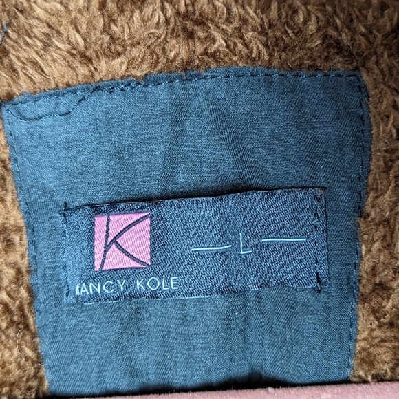 Kancy Kole Blackish Women's Large Winter Coat Long Brown Fur Lined Hood NWT - Picture 2 of 11